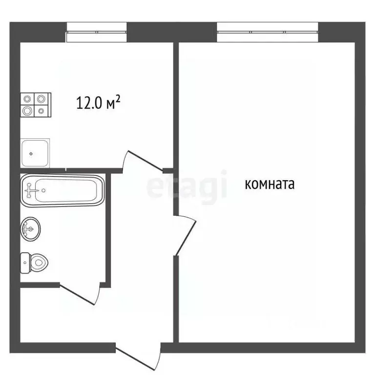 1-к кв. Ямало-Ненецкий АО, Пуровский район, Уренгой пгт, 3-й мкр 32А ... - Фото 2