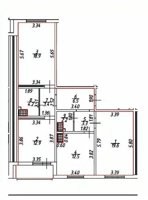 3-к кв. Санкт-Петербург Южное ш., 49к2 (83.5 м) - Фото 1