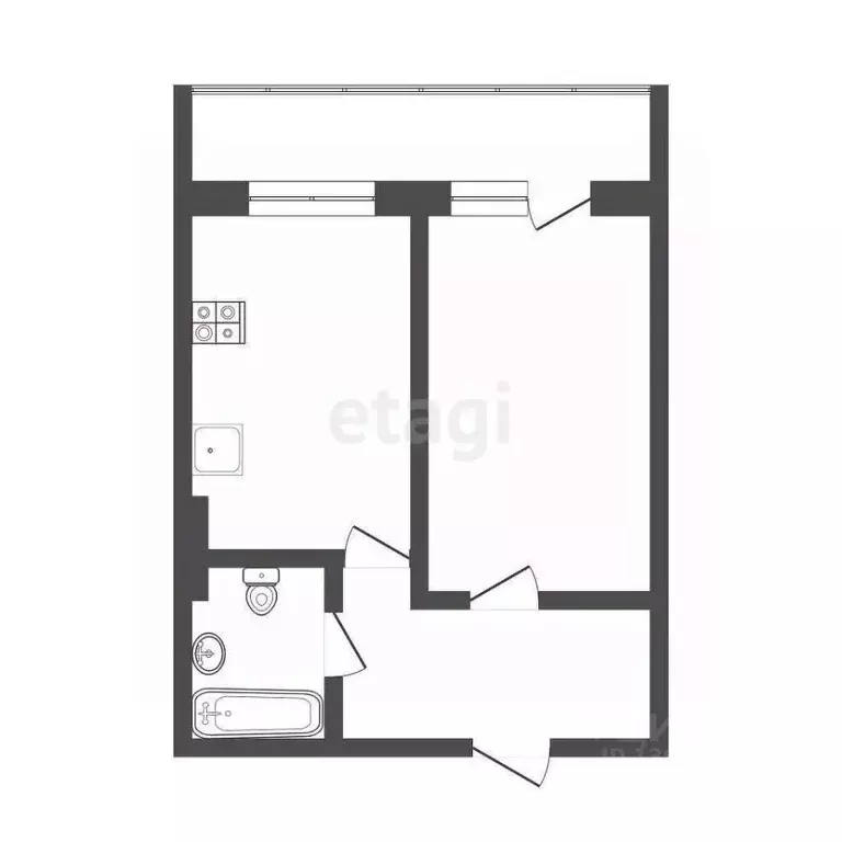 1-к кв. Иркутская область, Иркутск ул. Марии Цукановой, 8/11 (38.1 м) - Фото 2