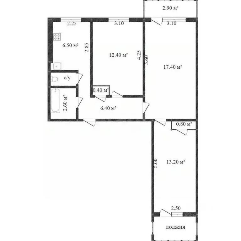 3-к кв. Хабаровский край, Комсомольск-на-Амуре Юбилейная ул., 8 (60.7 ... - Фото 1