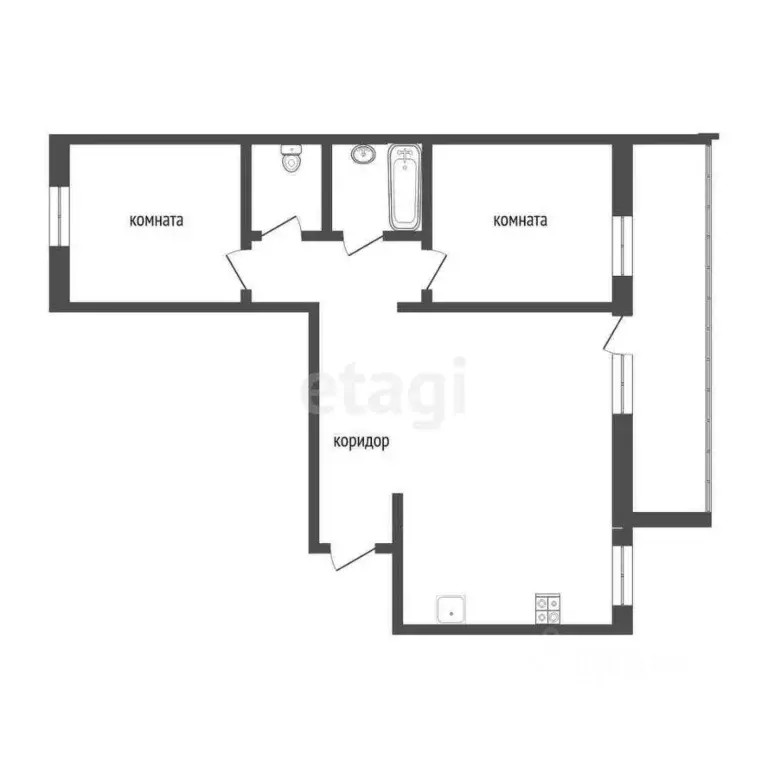 2-к кв. Тюменская область, Тюмень Широтная ул., 148к1 (60.2 м) - Фото 2