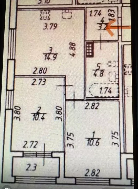 2-к кв. Ленинградская область, Всеволожский район, Заневское городское ... - Фото 2