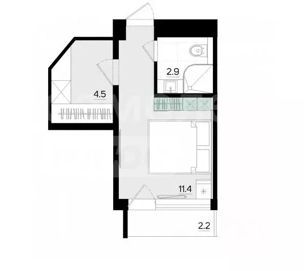 Помещение свободного назначения в Крым, Евпатория просп. Победы, 1 (20 ... - Фото 2