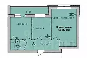 3-к кв. Новосибирская область, Новосибирск Дивногорский мкр, ул. ... - Фото 0