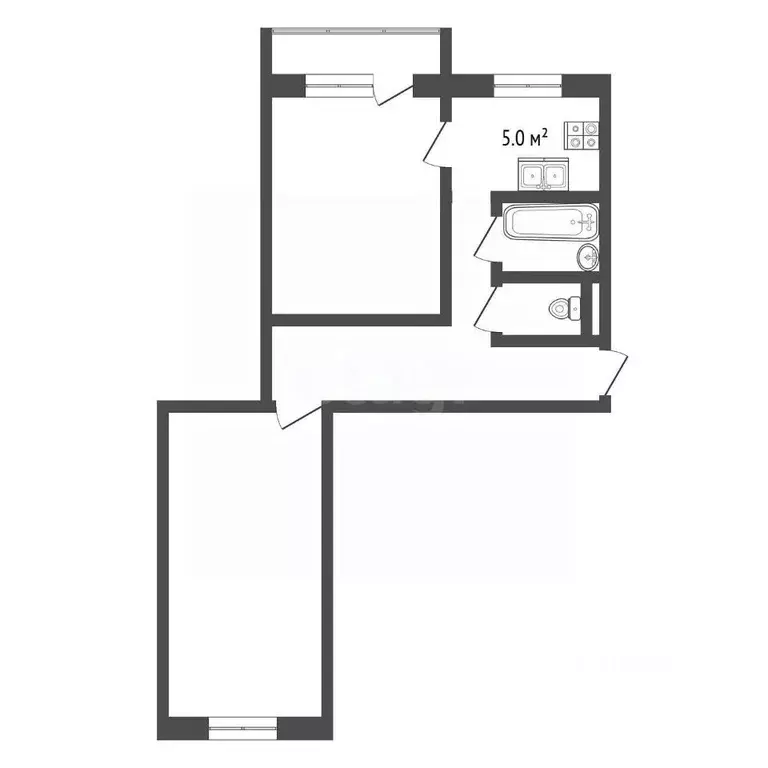 2-к кв. Пермский край, Пермь Сибирская ул., 73 (45.9 м) - Фото 2