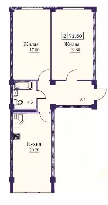 2-комнатная квартира: Ставропольский край, Минеральные Воды (71.6 м) - Фото 0