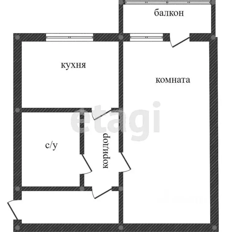 1-к кв. Костромская область, Кострома ул. Нижняя Дебря, 22 (32.0 м) - Фото 1