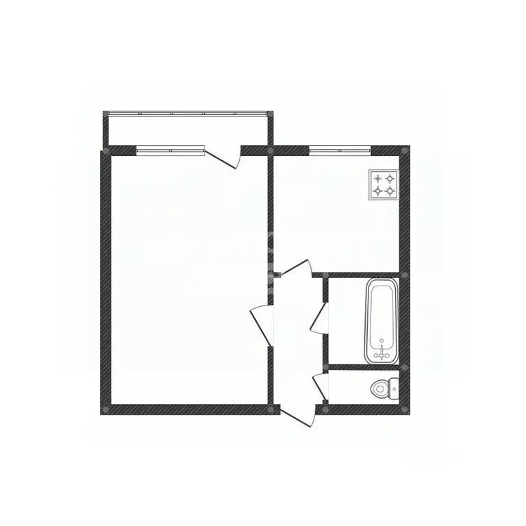 1-к кв. Липецкая область, Липецк Первомайская ул., 65 (31.0 м) - Фото 2