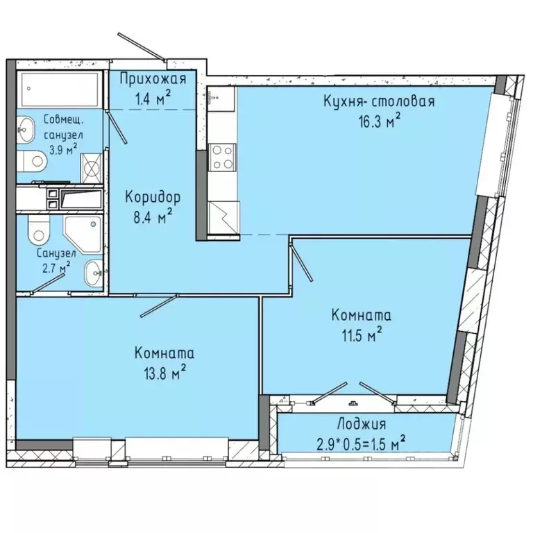 2-к кв. Удмуртия, Ижевск ул. Ленина, 91/1 (59.5 м) - Фото 0