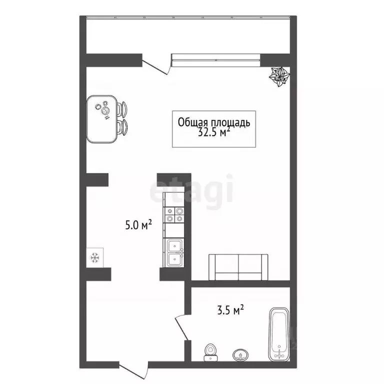 Студия Новосибирская область, Новосибирск ул. Татьяны Снежиной, 42 ... - Фото 2