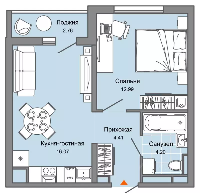 2-к кв. Ульяновская область, Ульяновск Новый Город мкр, Светлые ... - Фото 0