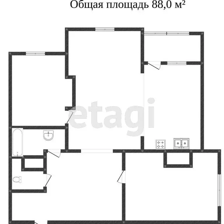 3-комнатная квартира: Саратов, Пензенская улица, 29 (65.7 м) - Фото 2