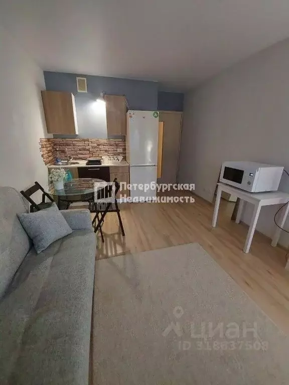 Студия Санкт-Петербург ул. Вадима Шефнера, 14к1 (25.0 м) - Фото 1