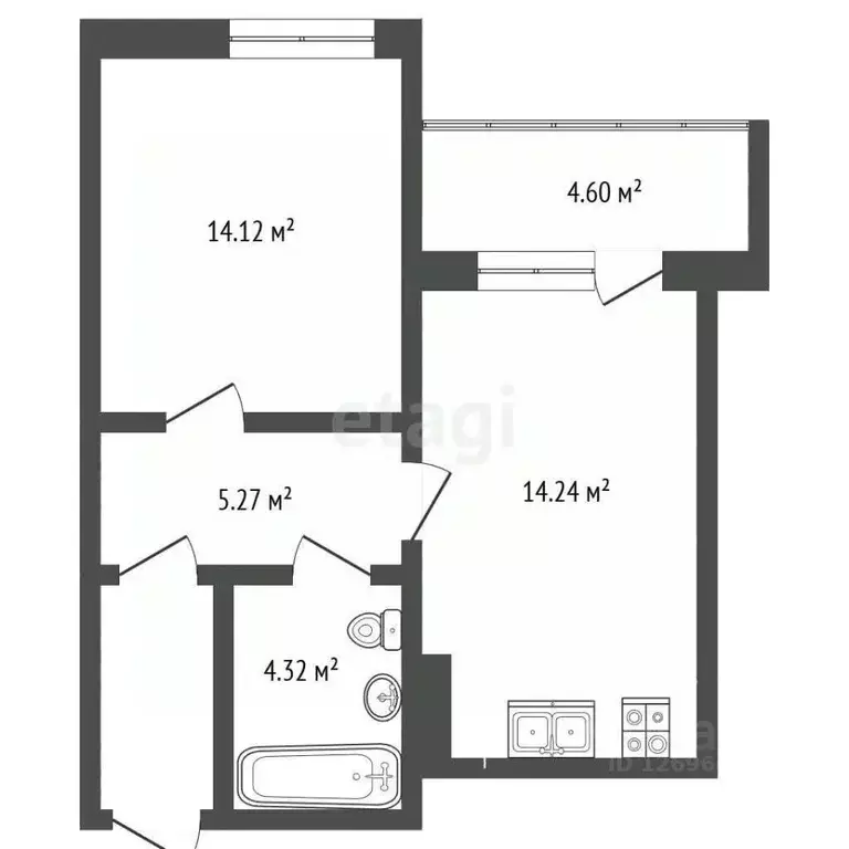 1-к кв. Московская область, Реутов Садовый проезд, 9 (40.25 м) - Фото 2