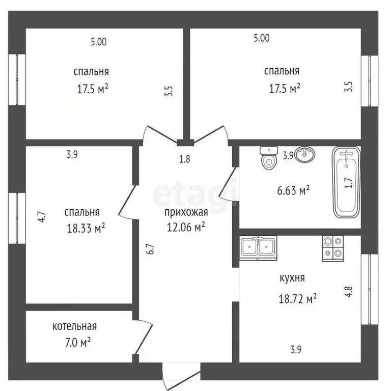 Дом в Тюменская область, Тюменский район, д. Якуши  (100 м) - Фото 0