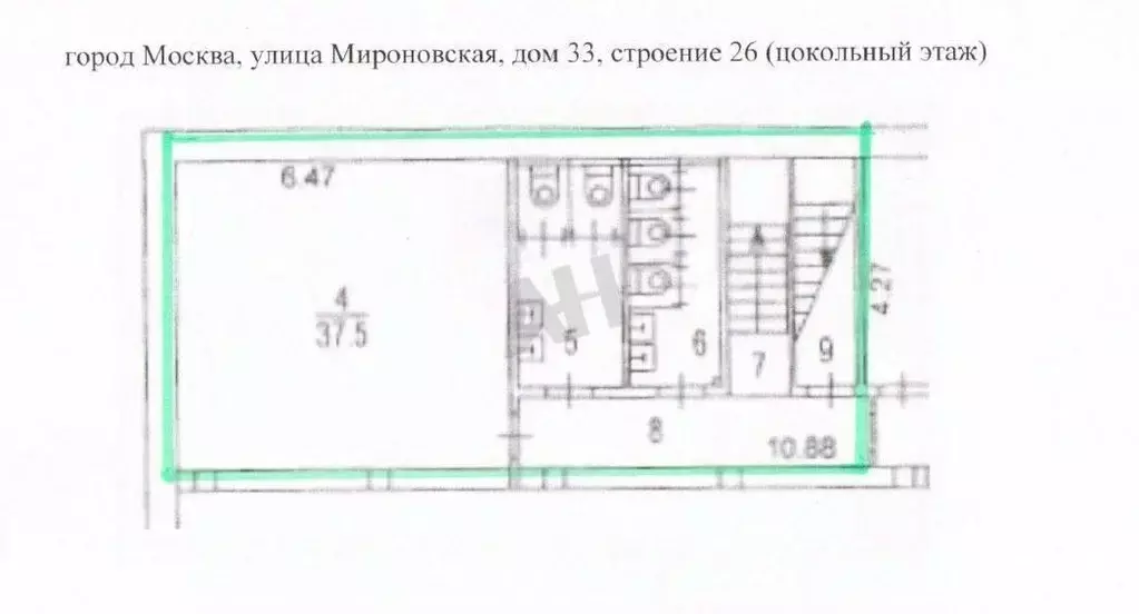 Помещение свободного назначения в Москва Мироновская ул., 33С26 (363 ... - Фото 2