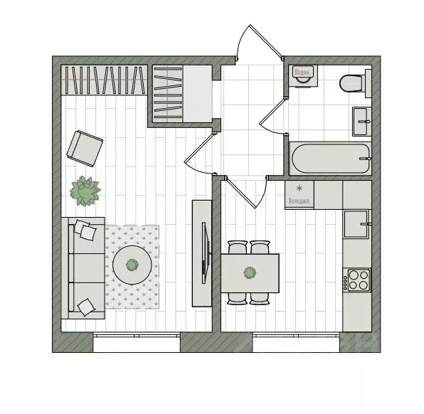 1-к кв. Кировская область, Киров бул. Прибрежный, 6 (34.2 м) - Фото 0