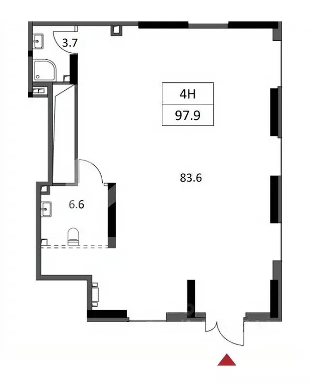Торговая площадь в Москва Электролитный проезд, 12Бс6 (98 м) - Фото 2