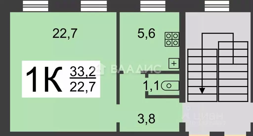 1-к кв. Нижегородская область, Нижний Новгород Знаменская ул., 21 ... - Фото 2
