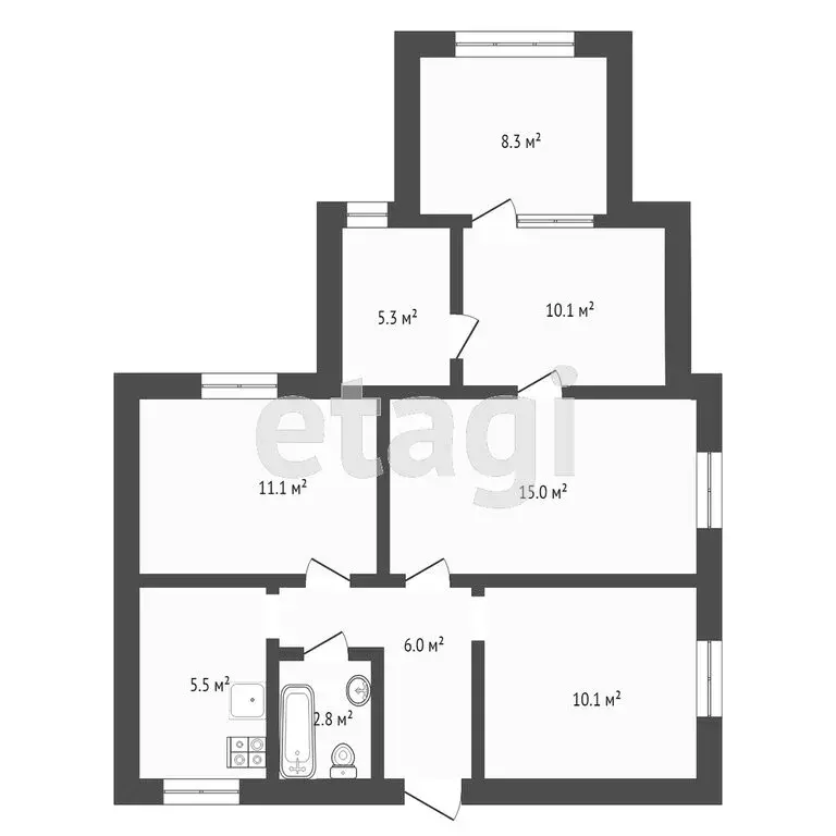 4-комнатная квартира: Ишим, Луговая улица, 21 (65.9 м) - Фото 1