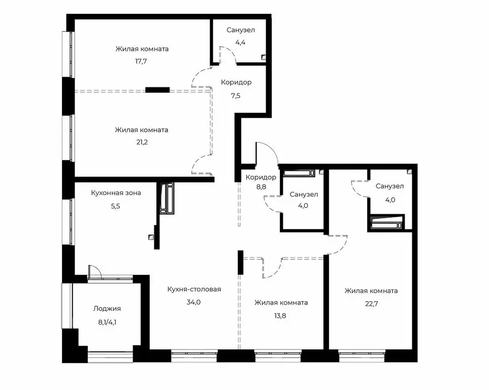 4-комнатная квартира: Пенза, улица Богданова, 39 (148 м) - Фото 0