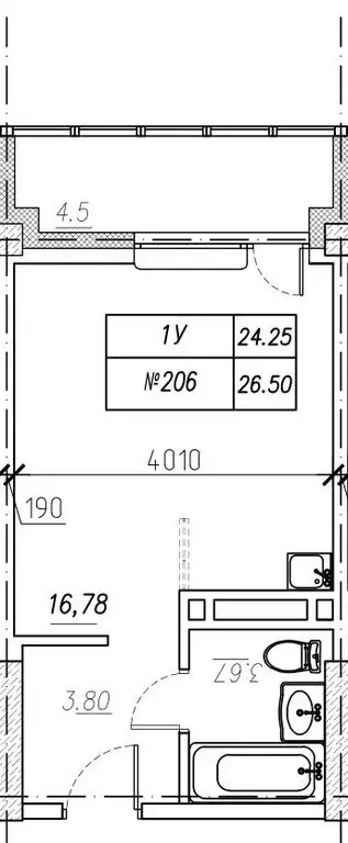 Квартира-студия: Владивосток, улица Расула Гамзатова, 5к2/2 (26.5 м) - Фото 1
