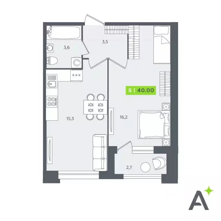 1-к кв. Санкт-Петербург Планерная ул., 87к1 (40.0 м) - Фото 2