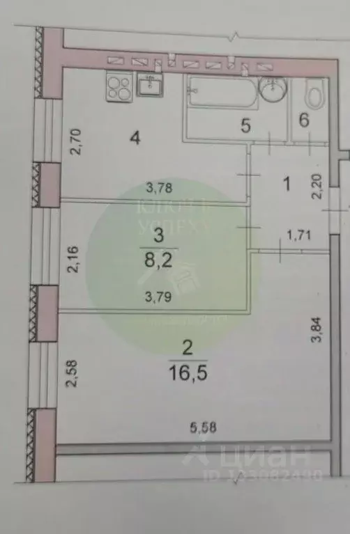 2-к кв. Волгоградская область, Волгоград ул. Ломоносова, 74 (40.7 м) - Фото 2