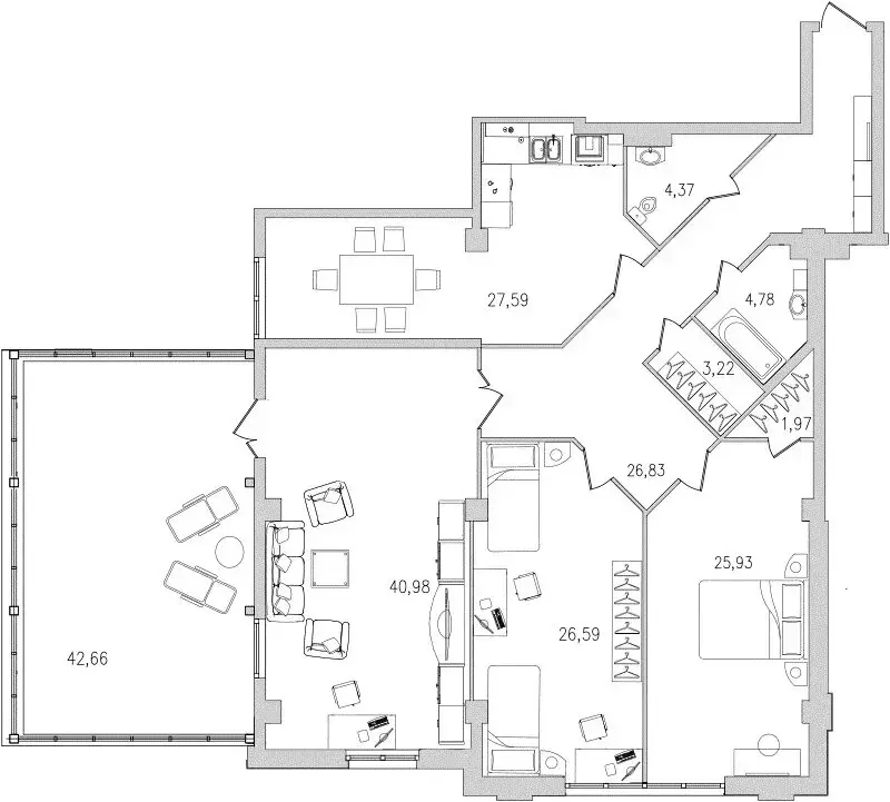 3-комнатная квартира: Санкт-Петербург, Московский проспект, ... - Фото 1