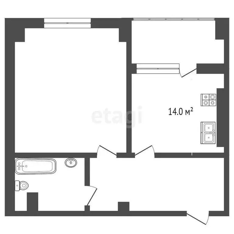 1-комнатная квартира: Севастополь, улица Николая Музыки, 36 (55.7 м) - Фото 0
