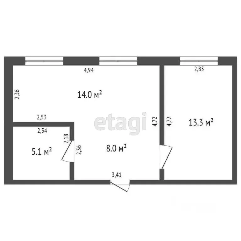 1-к кв. Башкортостан, Стерлитамакский район, Куганакский сельсовет, с. ... - Фото 1