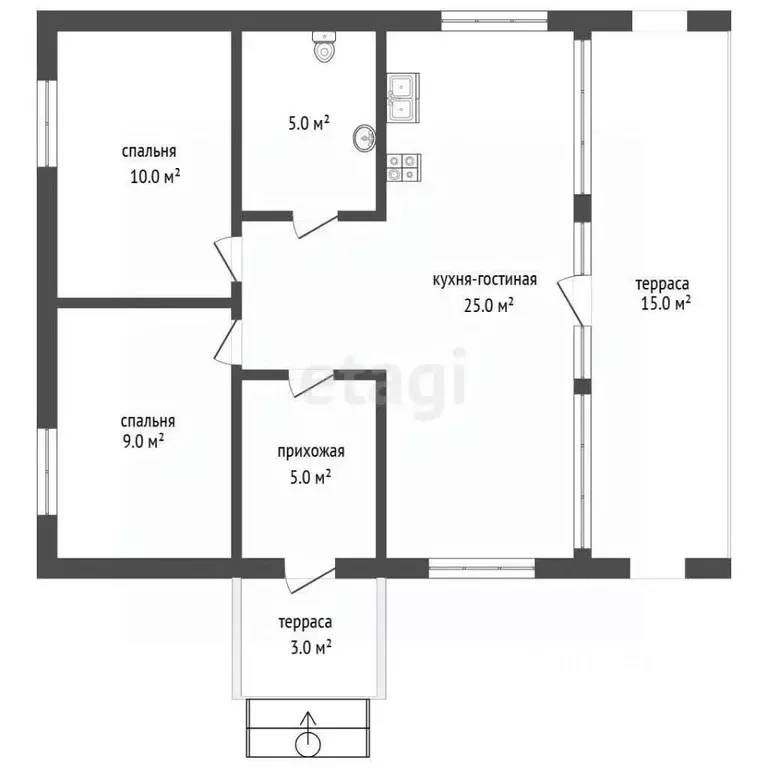 Дом в Калужская область, Калуга Московский кп,  (70 м) - Фото 2