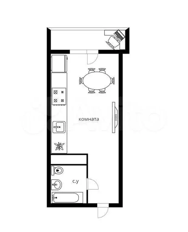 Квартира-студия, 20,5 м, 10/24 эт. - Фото 0