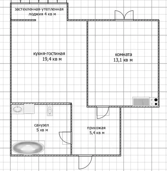 2-к кв. Башкортостан, Уфа Хадии Давлетшиной бул., 9 (45.0 м) - Фото 2