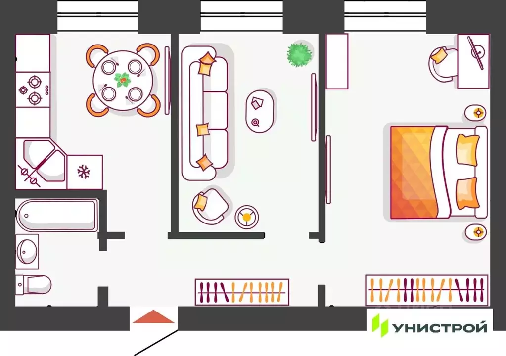 2-к кв. Самарская область, Тольятти бул. Итальянский, 2 (51.08 м) - Фото 1