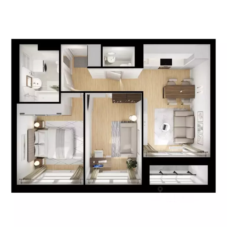 2-к кв. Ярославская область, Ярославль Волга Парк жилой комплекс, 1В ... - Фото 2