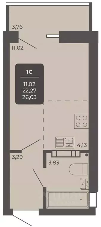 Офис в Новосибирская область, Новосибирск Автогенная ул., 75 (26 м) - Фото 1
