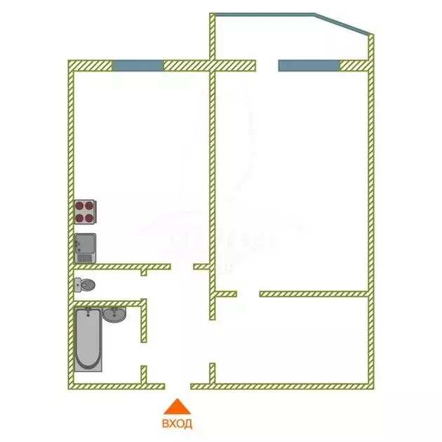 1-комнатная квартира: Тюмень, Широтная улица, 126к1 (44 м) - Фото 2