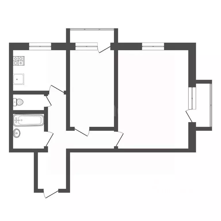 2-к кв. Тульская область, Тула ул. Мира, 58 (52.4 м) - Фото 2