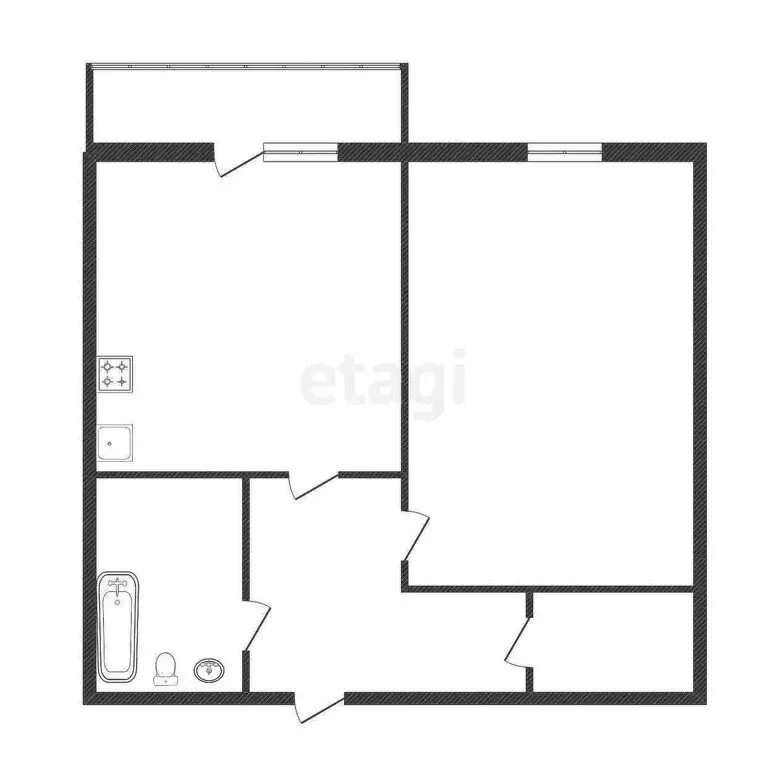 1-комнатная квартира: Белгород, Каштановая улица, 2 (41 м) - Фото 0