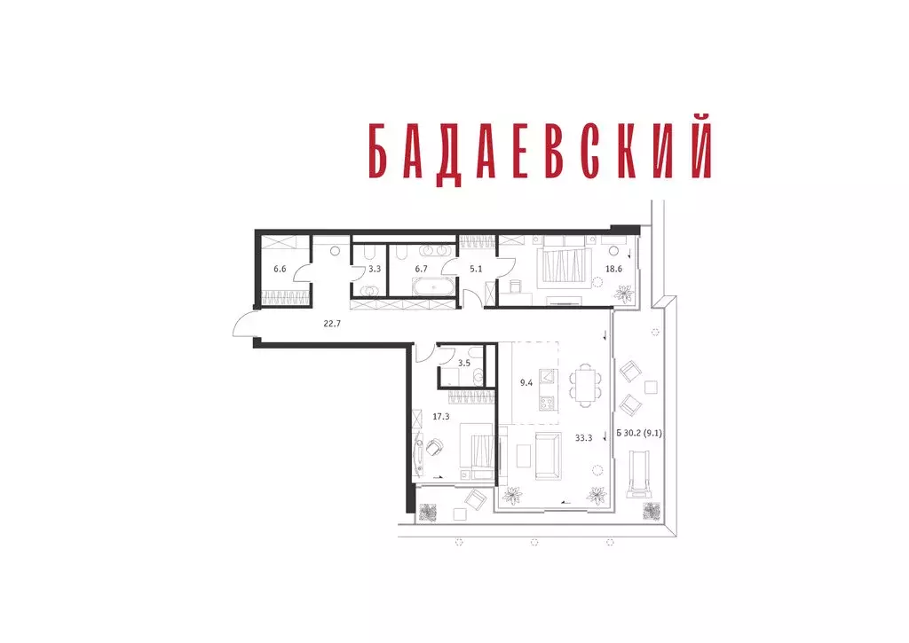 3-комнатная квартира: Москва, Кутузовский проспект, 12/1 (135.6 м) - Фото 2