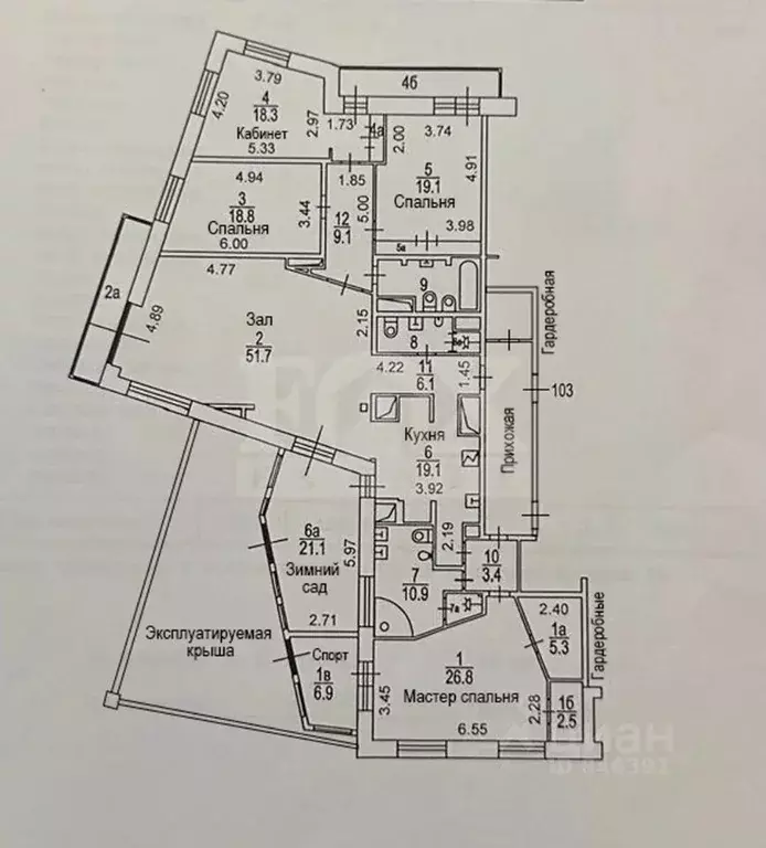 5-к кв. Москва ул. Дыбенко, 16К1 (207.0 м) - Фото 2