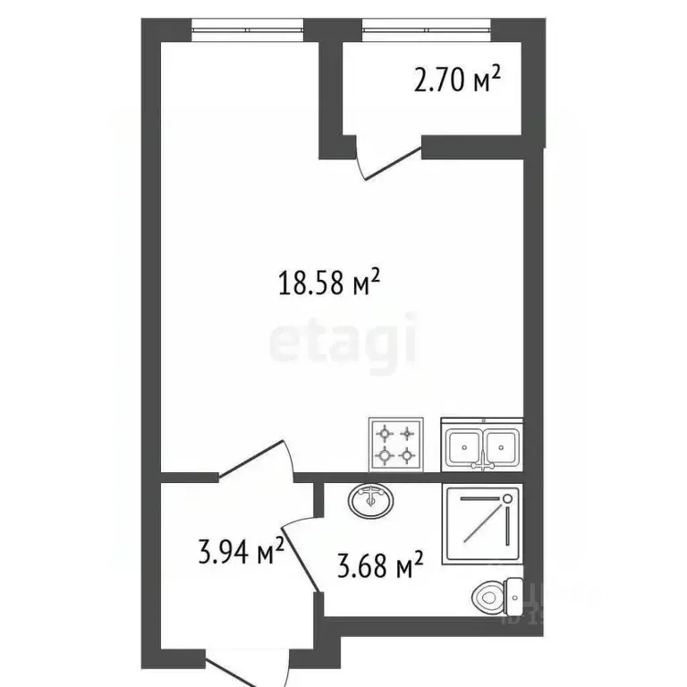 Студия Ленинградская область, Всеволожский район, д. Новое Девяткино ... - Фото 1