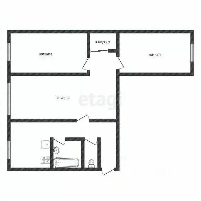 3-к кв. Ленинградская область, Кириши ул. Строителей, 6 (55.5 м) - Фото 2