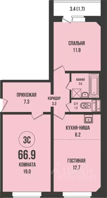 3-к кв. Новосибирская область, Новосибирск Династия жилой комплекс ... - Фото 0