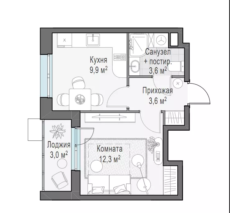 Продаётся 1-к квартира, 30.9 м - Фото 0