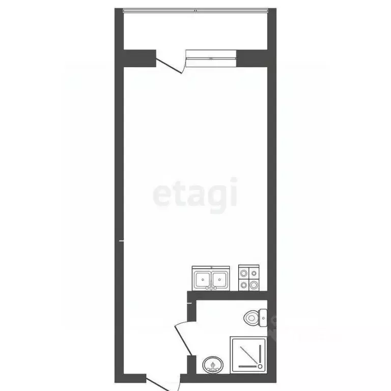 Студия Ханты-Мансийский АО, Сургут тракт Тюменский, 6/1 (33.0 м) - Фото 1