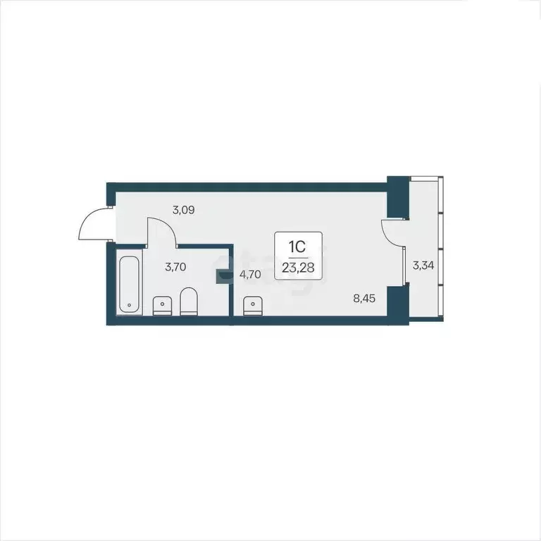 Продаётся квартира-студия, 23.28 м - Фото 0