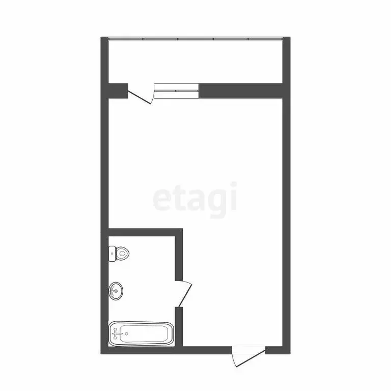 Квартира-студия: Тюмень, улица Мельникайте, 115 (14.9 м) - Фото 1