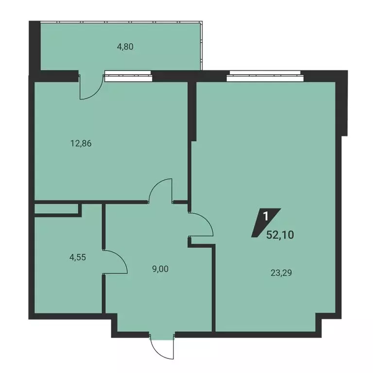 1-комнатная квартира: Екатеринбург, улица Громова, 26 (52.1 м) - Фото 1